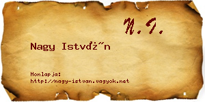 Nagy István névjegykártya